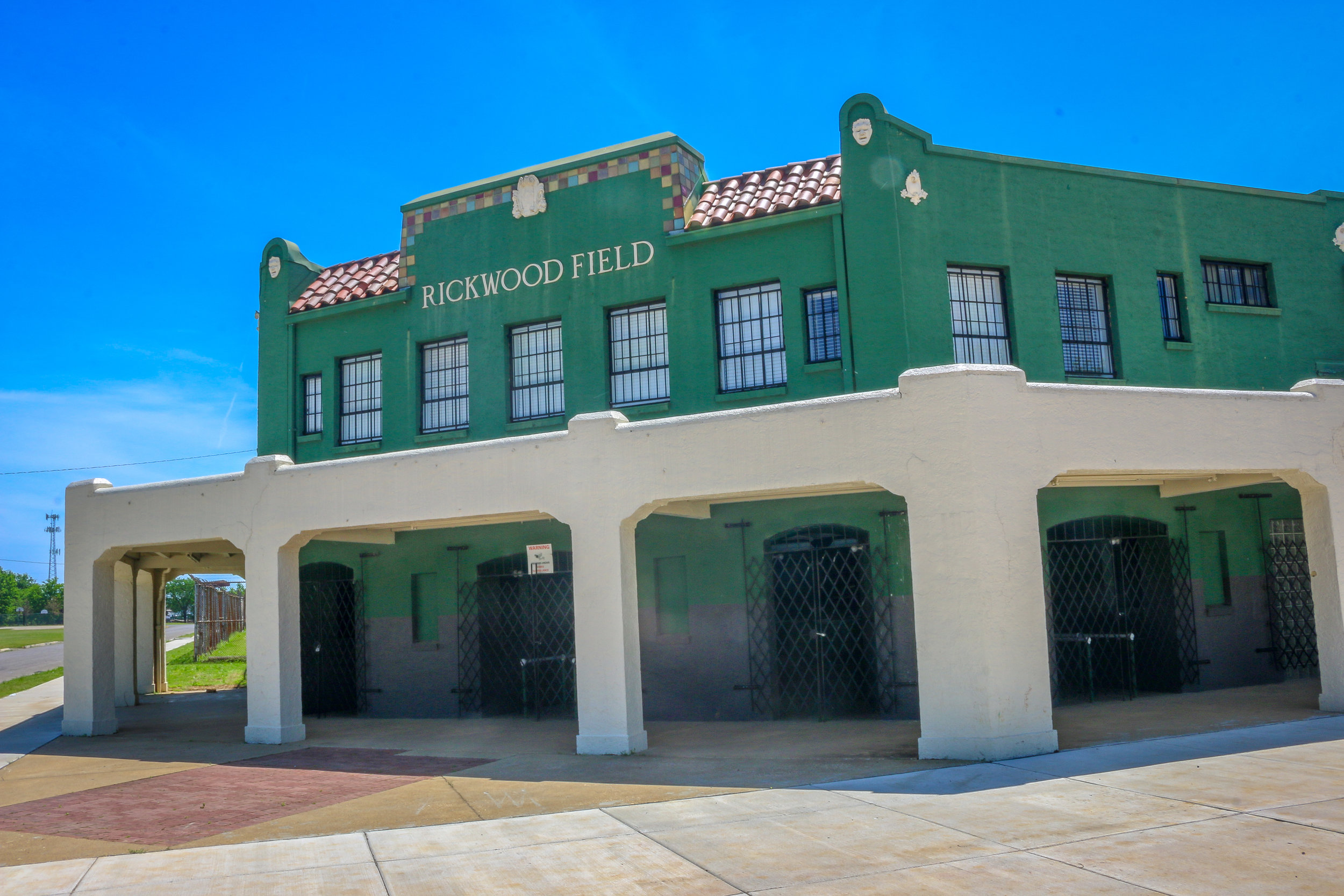 Classic baseball ballpark exterior